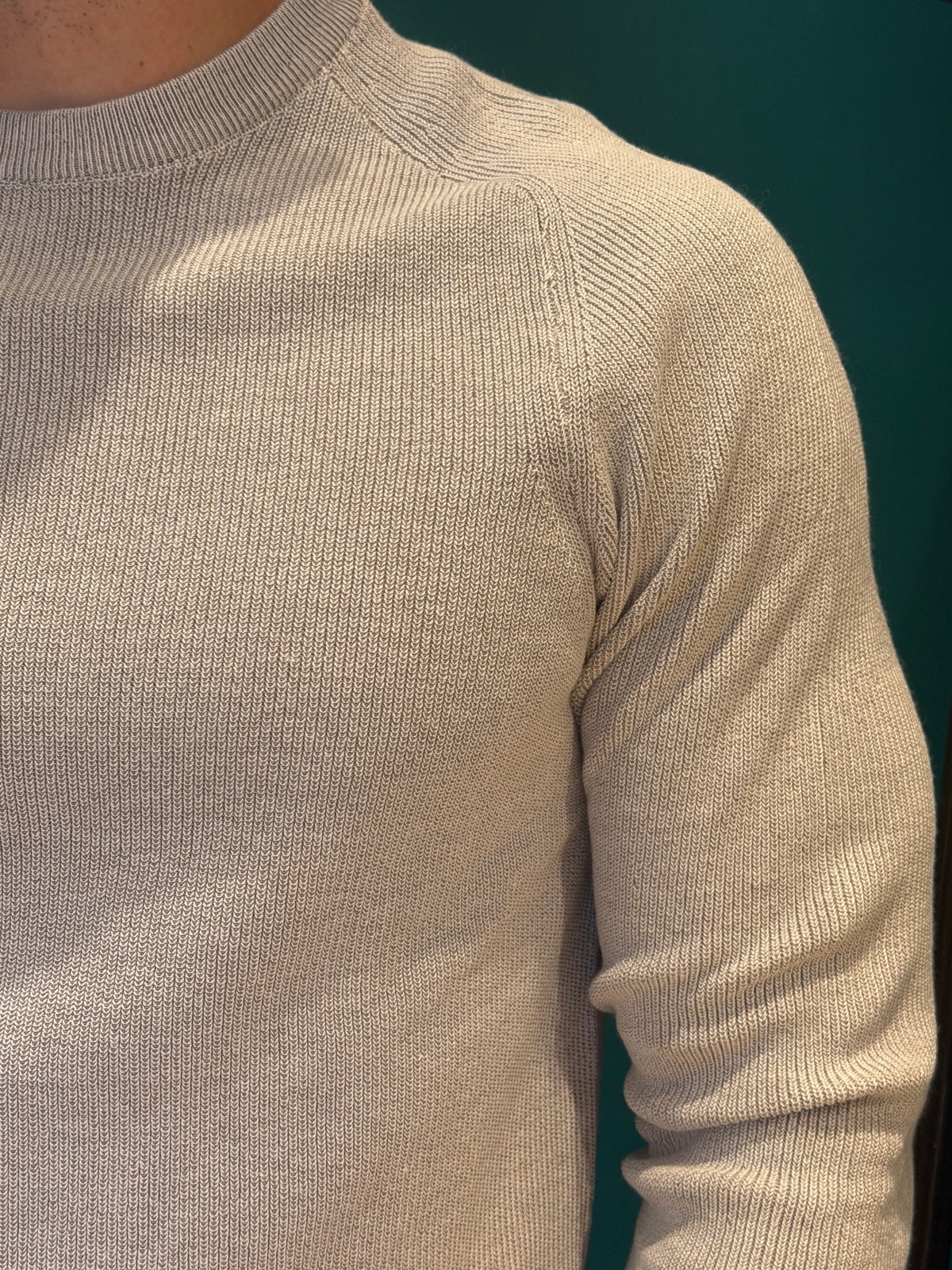 Maglione girocollo sabbia