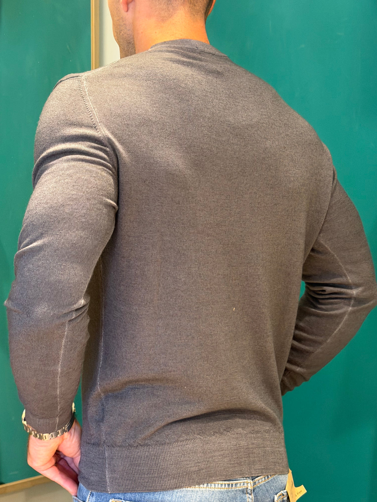 Maglione girocollo grigio