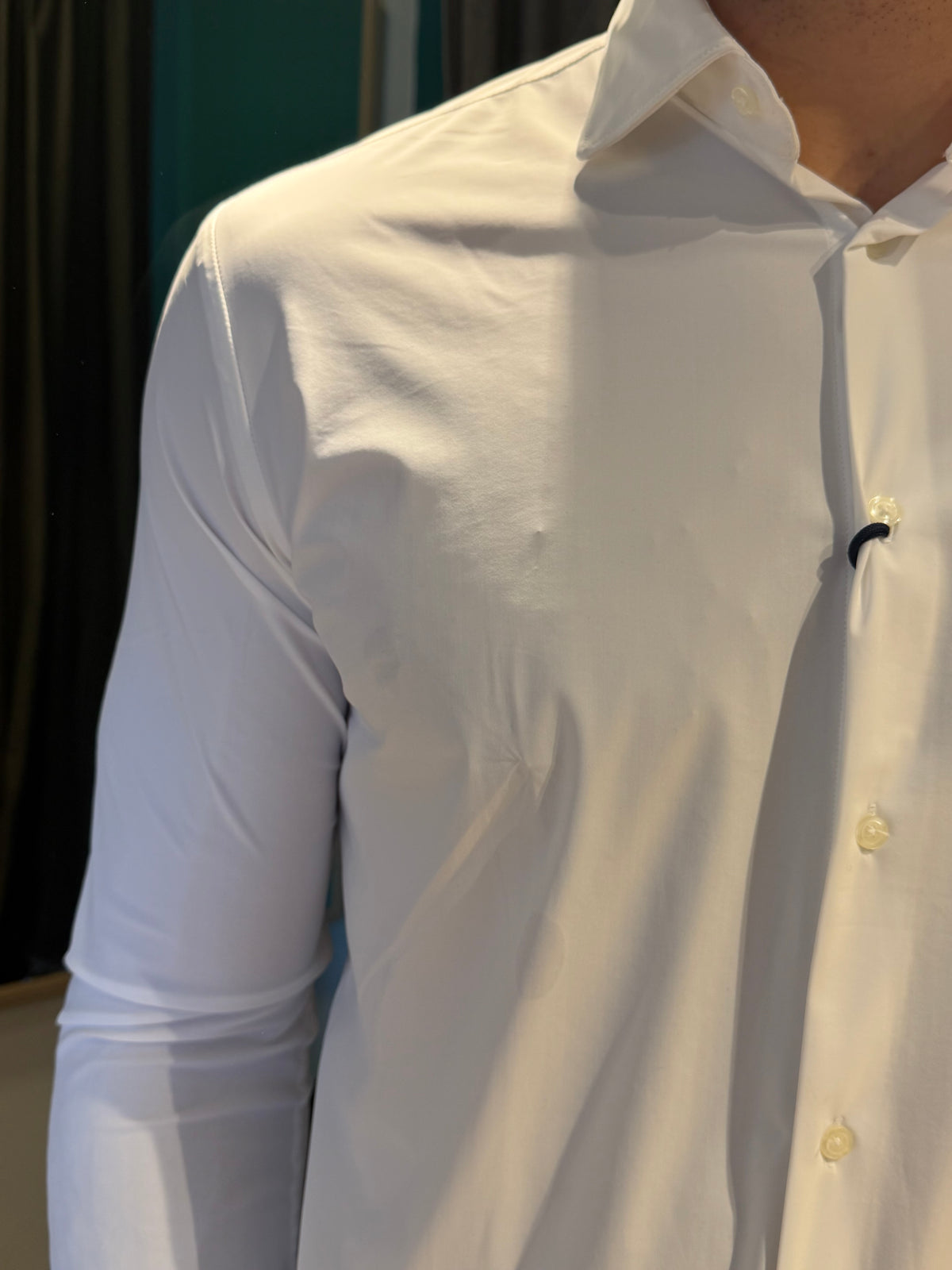 Camicia uomo bianca elasticizzata tessuto active