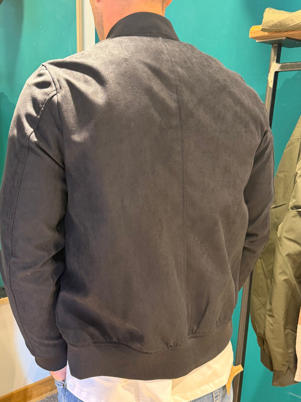 Giacca camoscio nero
