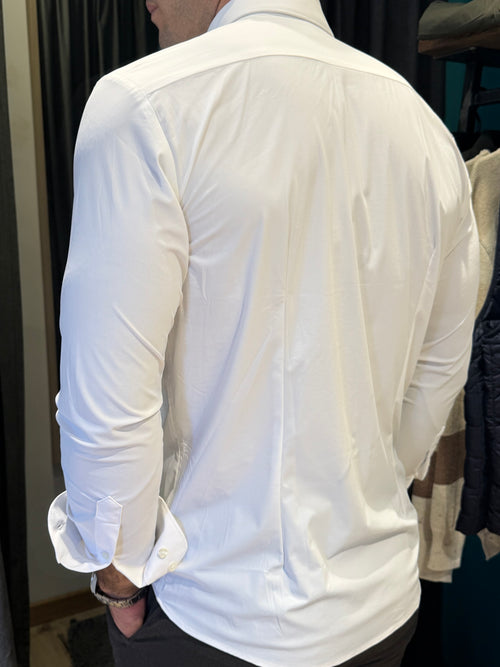 Camicia uomo bianca elasticizzata tessuto active
