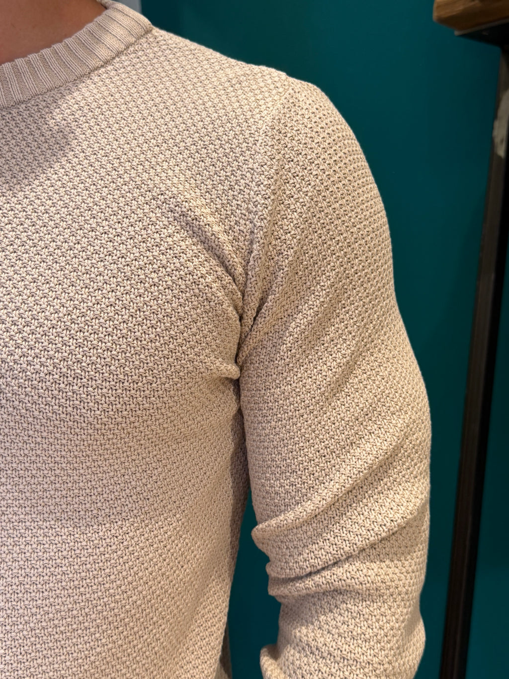 Maglione girocollo sabbia