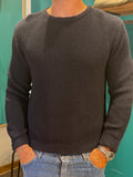 Maglione girocollo blu notte