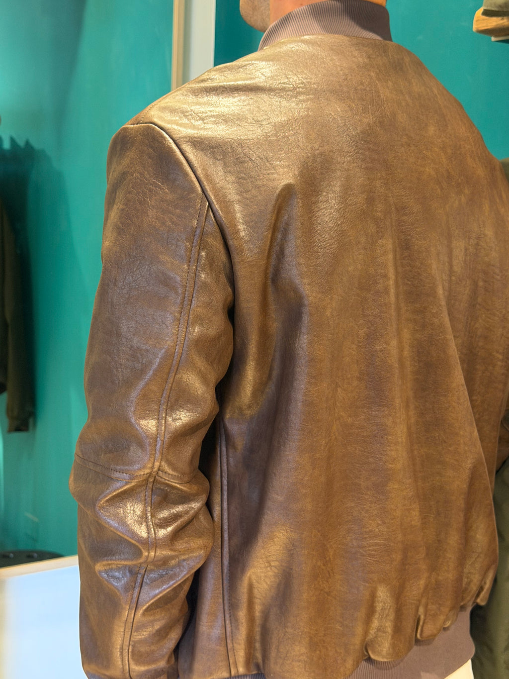 Bomber uomo ecopelle