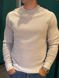 Maglione girocollo sabbia