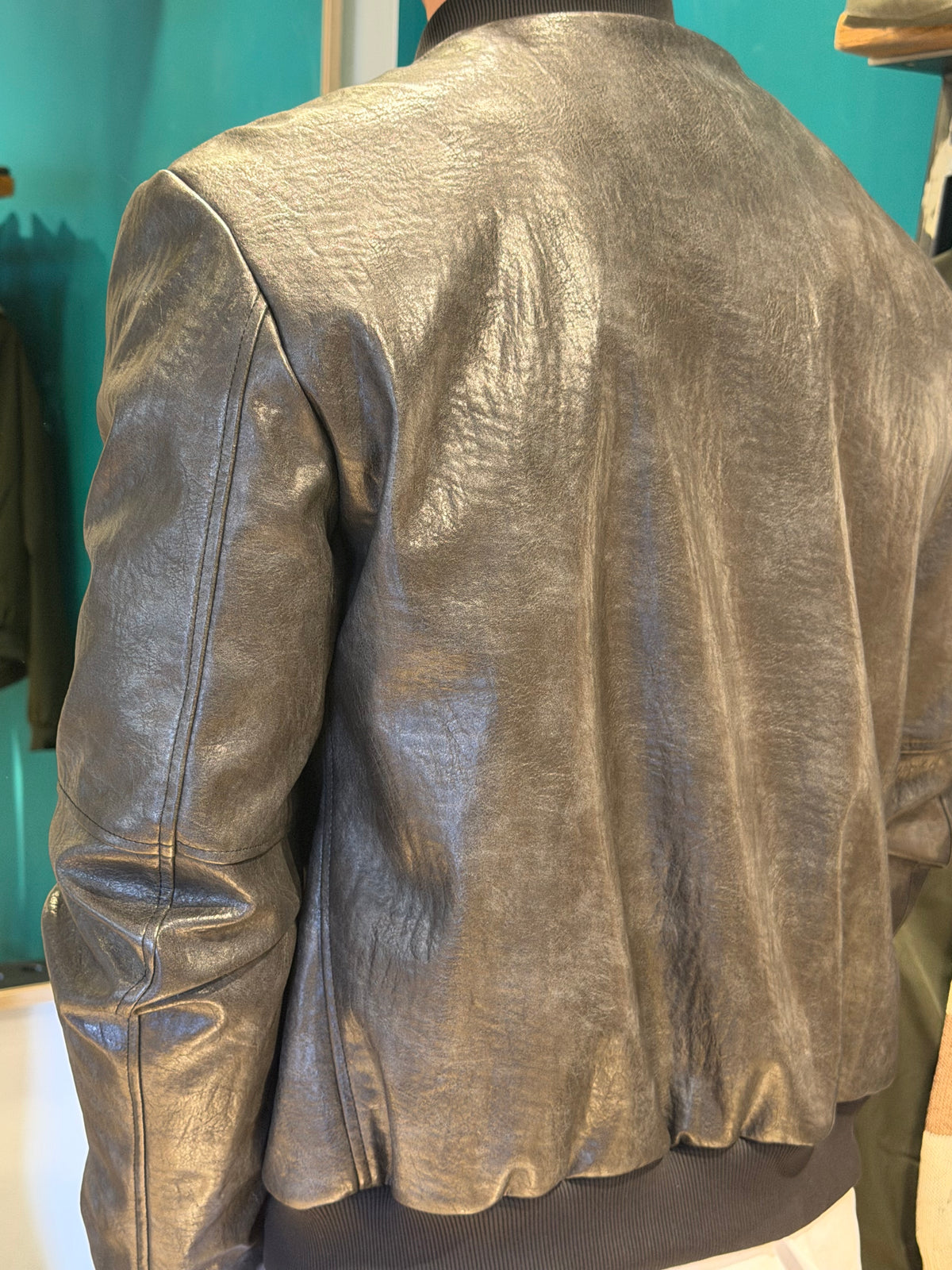 Bomber nero ecopelle