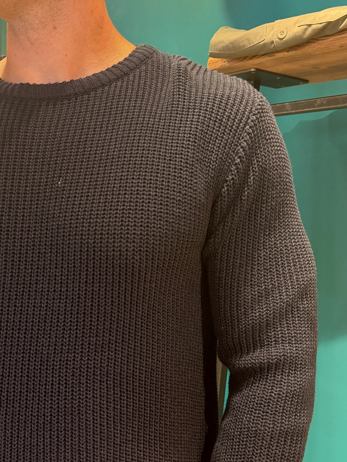 Maglione girocollo blu notte