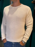 Maglione girocollo panna