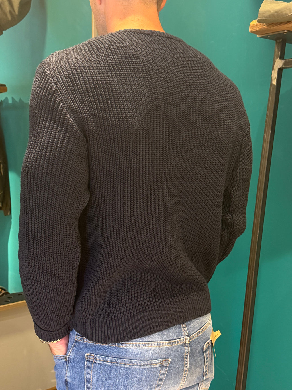 Maglione girocollo blu notte