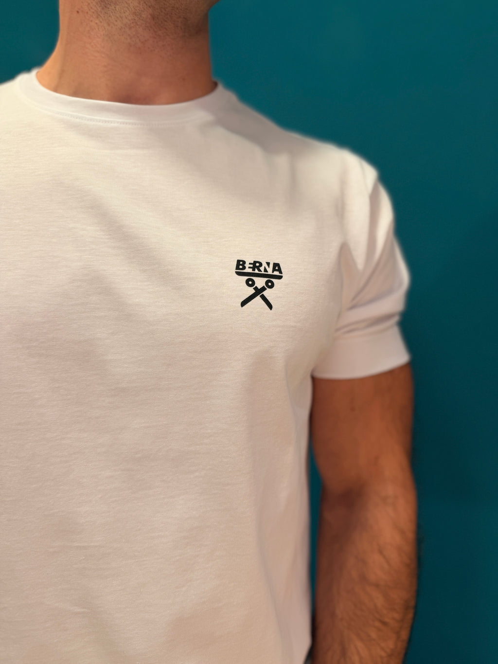 T-shirt Berna Logo Bianca over fit