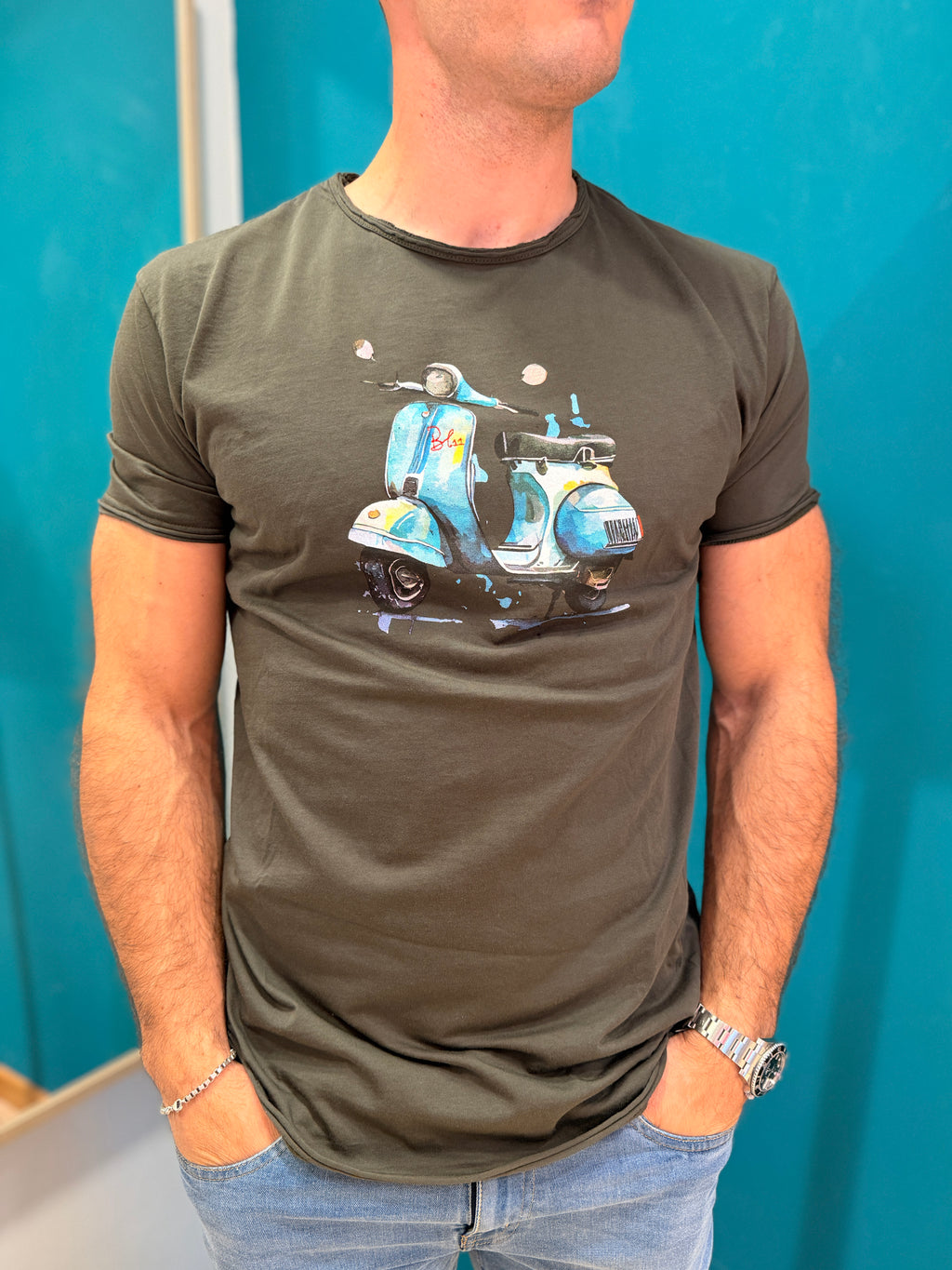 T-shirt Vespa Verde Militare BL11