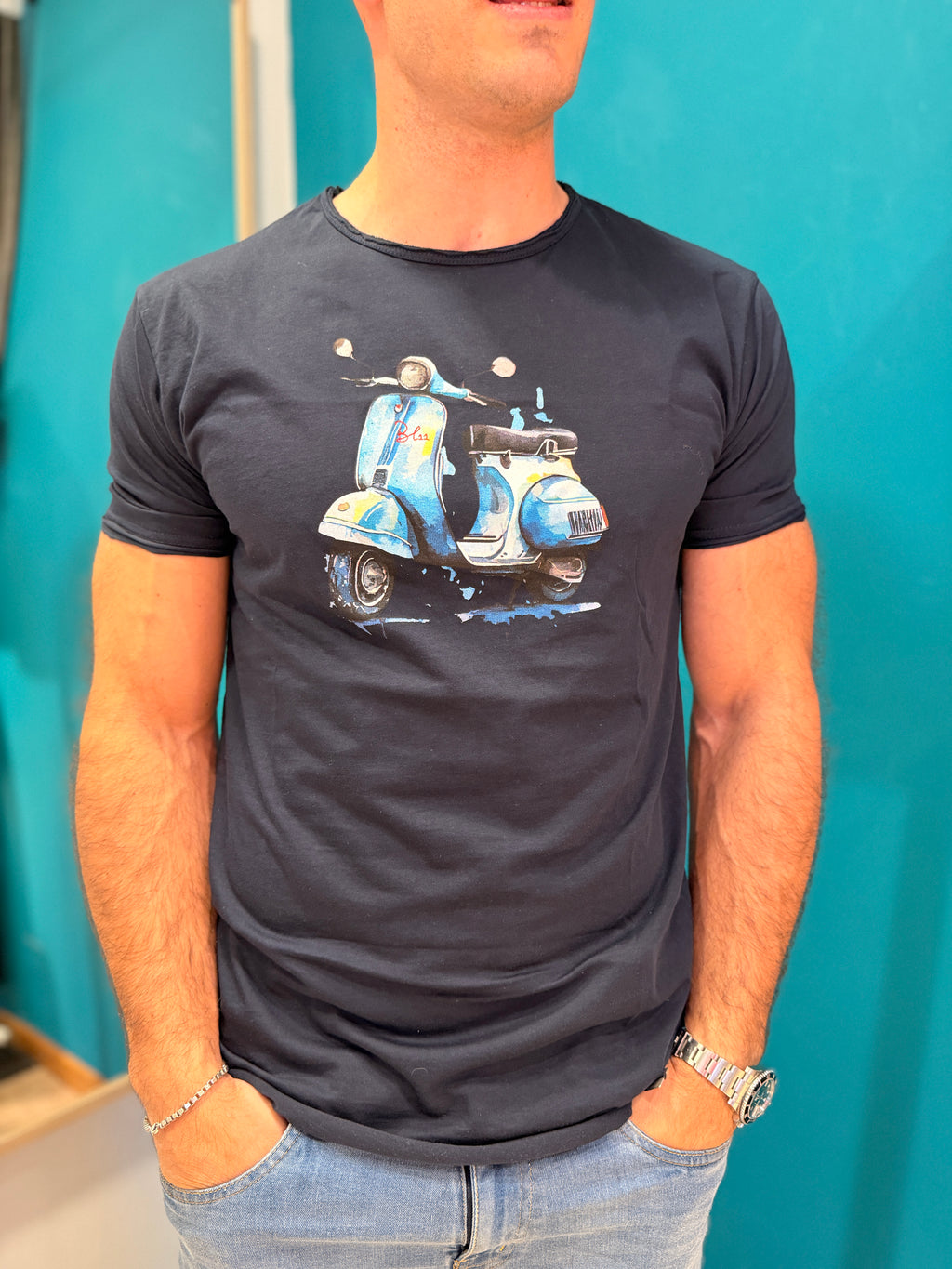 T-shirt Vespa Blu Notte BL11