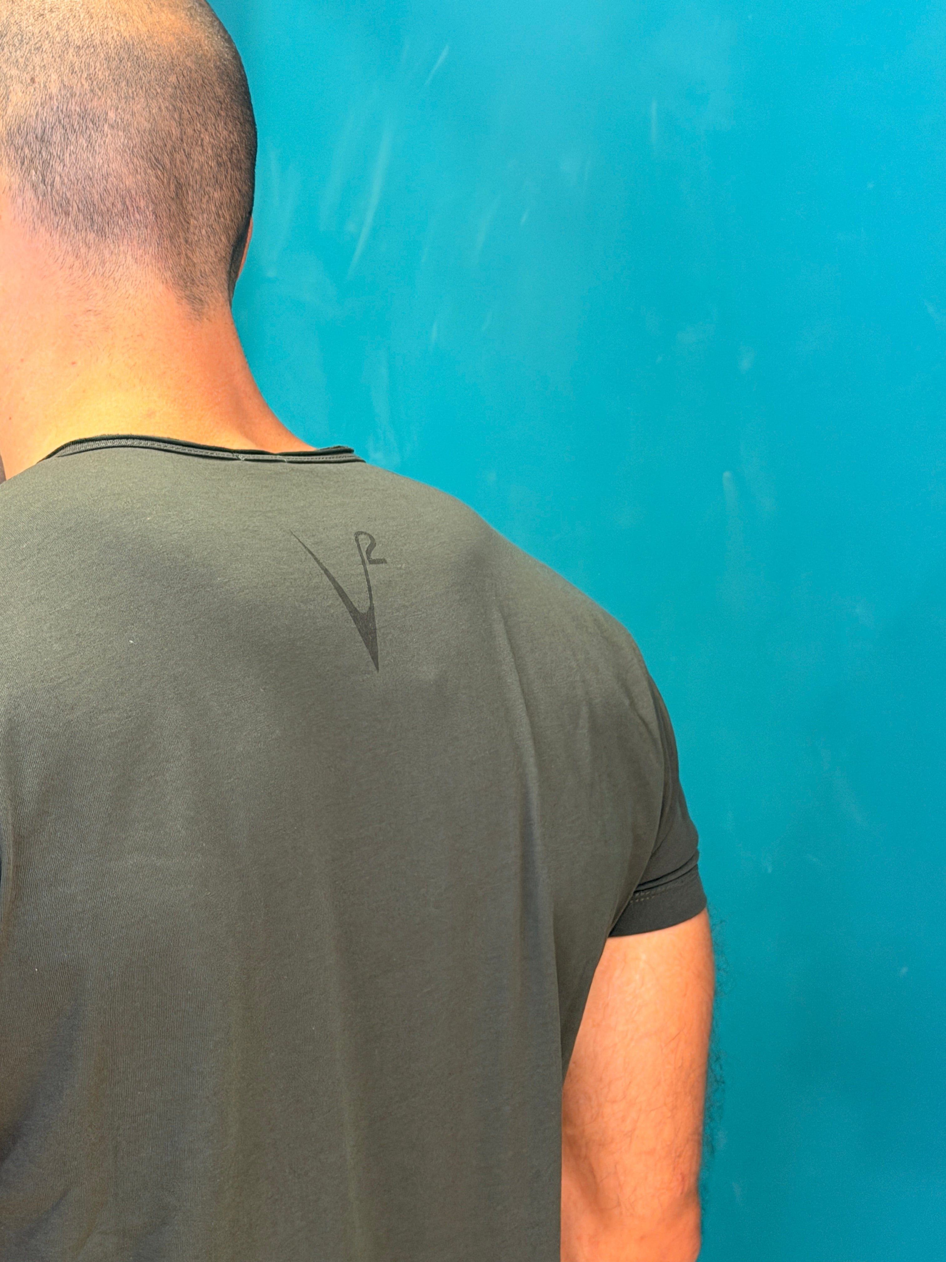 T-shirt Pocket Auto Vintage Verde Militare v2