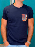 T-shirt Pocket Aztec Blu Navy v2