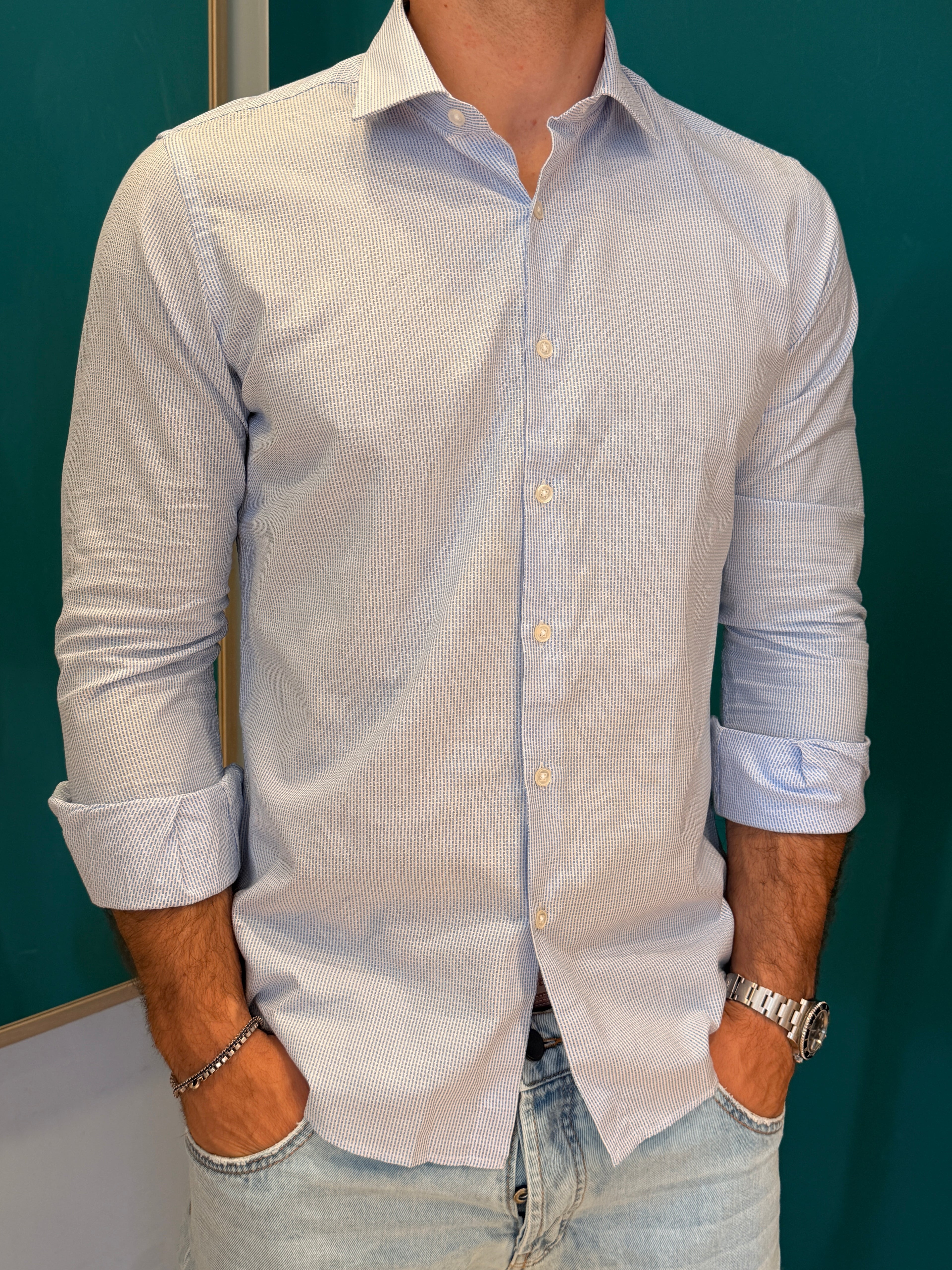 Camicia Seersucker Azzurro jack&jones