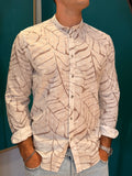Camicia sangallo foglie