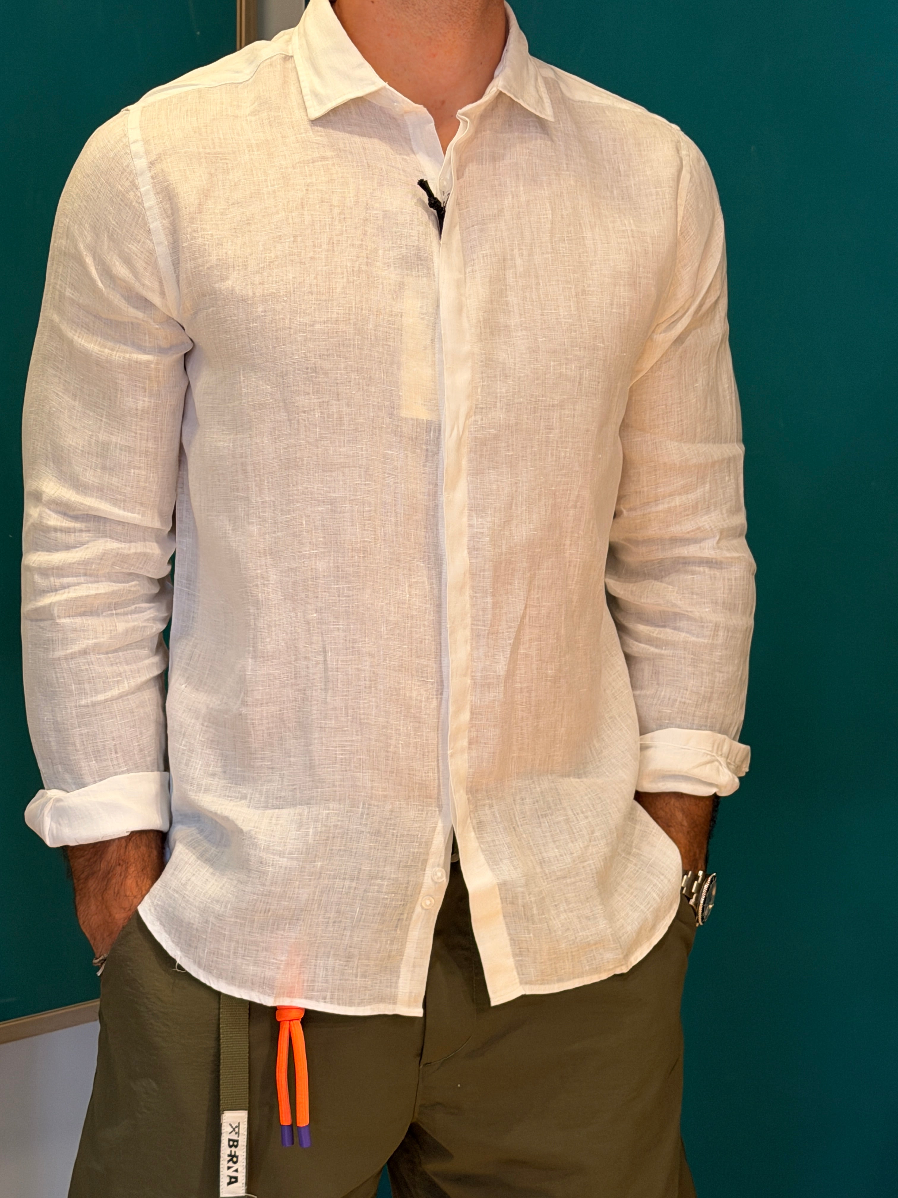 Camicia Lino Bianco Berna