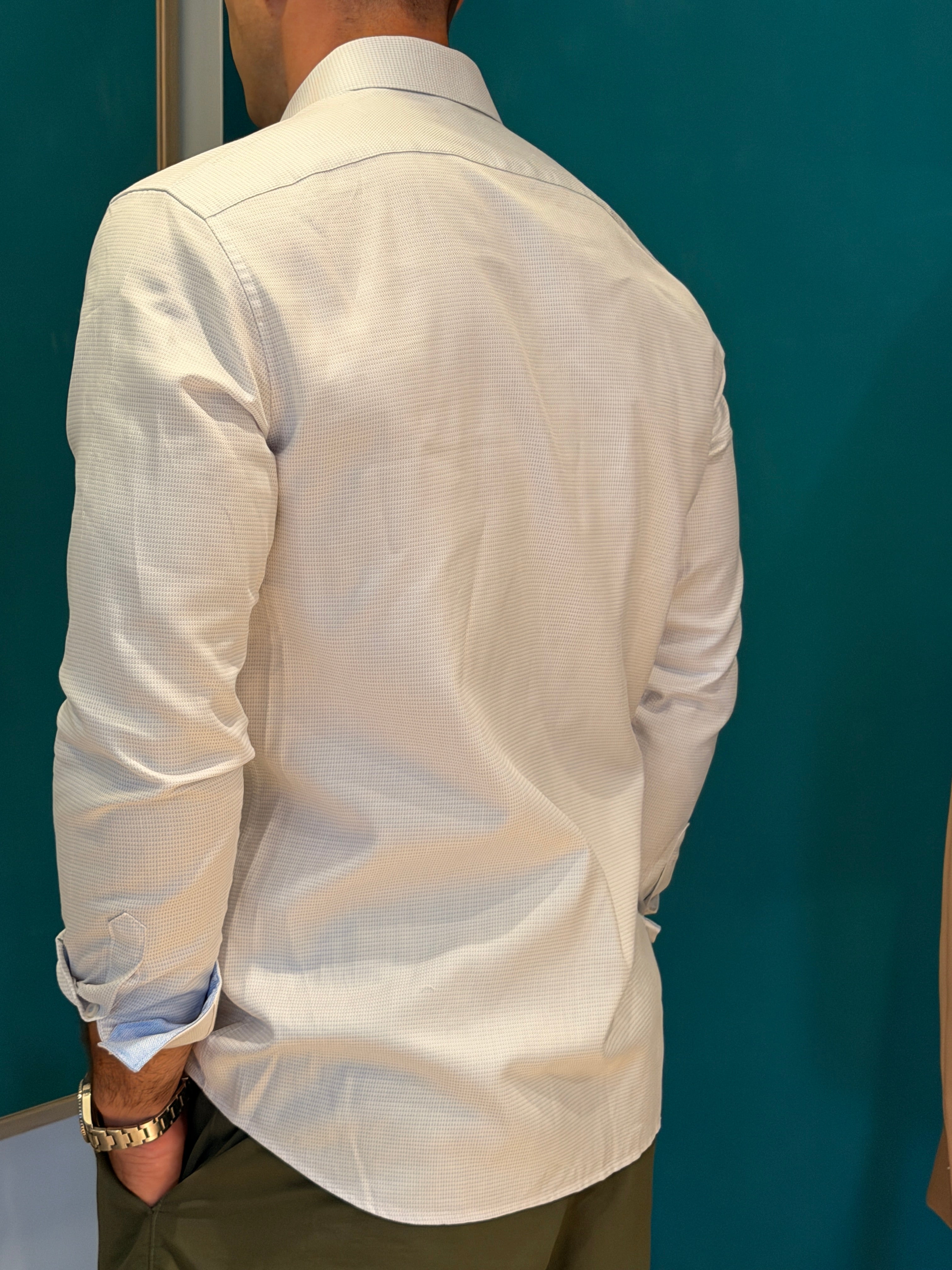 Camicia Micro-Quadro Bianco Jack&jones
