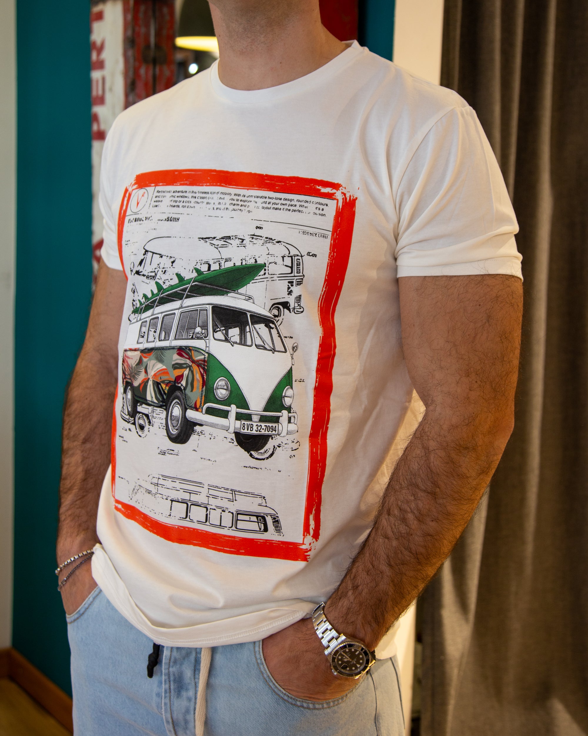 T-Shirt - Stampa Volkswagen - bianco