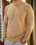 Maglione girocollo beige Berna