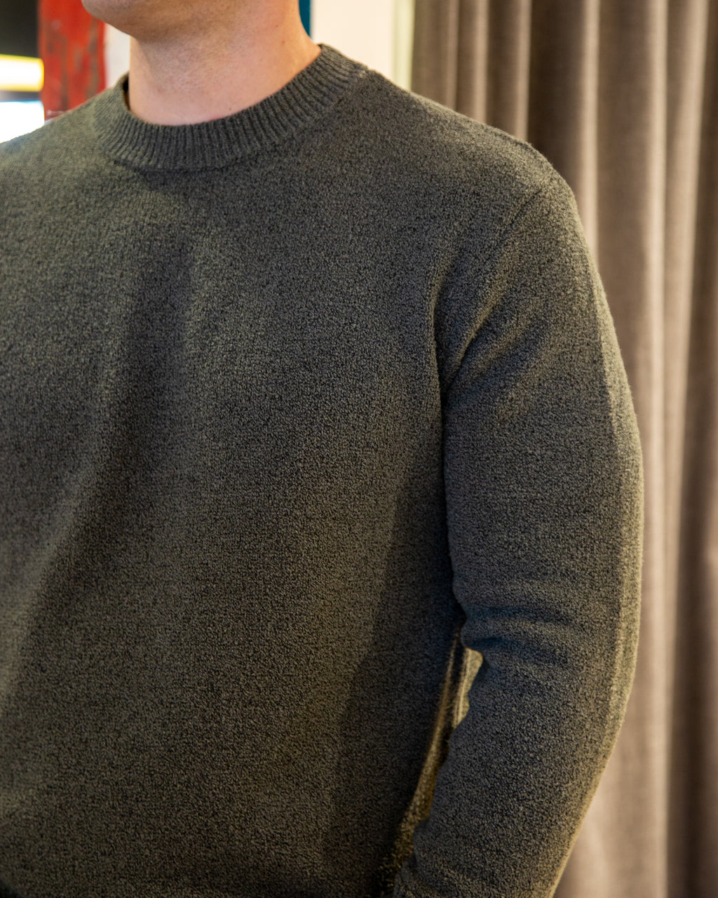 Maglione cotone verde oliva Jack& Jones