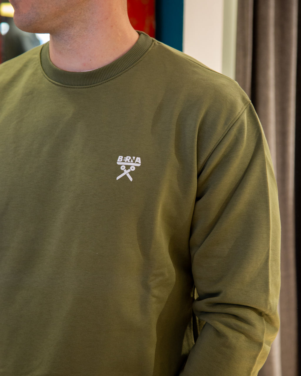 Felpa Berna verde militare